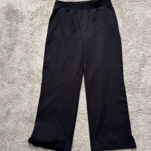 Old Navy Active Black High Rise Wide Leg Fleece Pants L